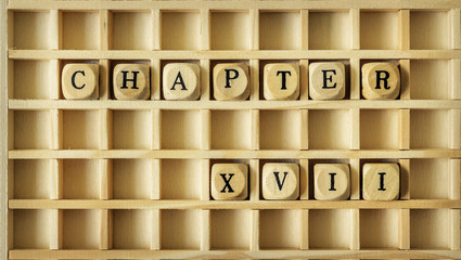 wooden game with the word chapter seventeen