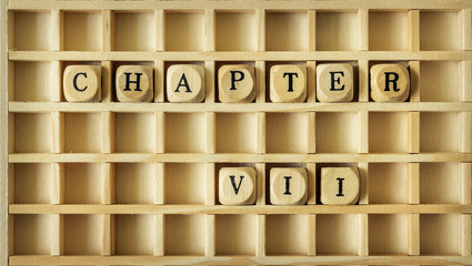 wooden game with the word chapter seven