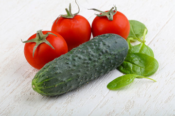 Tomato and cucumber