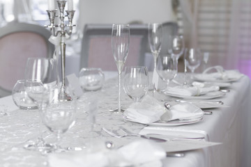 Image of beautiful wedding table set