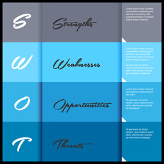 Fototapeta premium SWOT - (Strengths Weaknesses Opportunities Threats) business str
