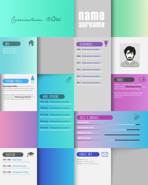 Creative resume template with place for your photo.