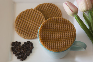 Caramel Stroopwafels and Coffee