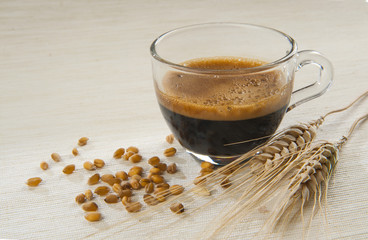 Caffè d'orzo e spighe