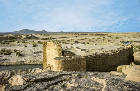 old historic rotten lock in the desert near Marib