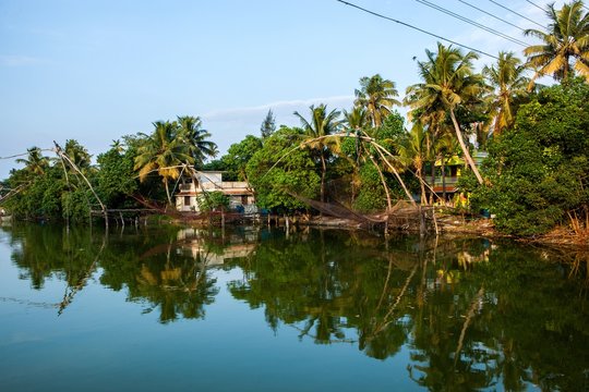 Chinese fishing nets, Kochi, Kerala, India