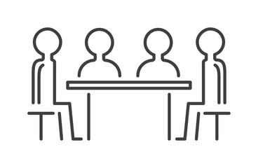 Business partner goup negotiations icon symbol success team agreement vector. Negotiations icon teamwork and partner cooperation negotiations icon. Company management negotiations icon.