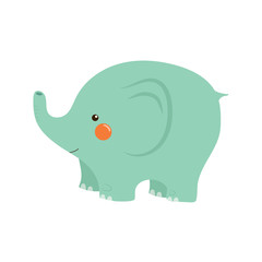 Fototapeta premium Elephant Stylized Childish Illustration