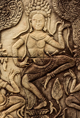 Fototapeta na wymiar Bayon Khmer temple, Angkor Thom, Siem reap, Cambodia
