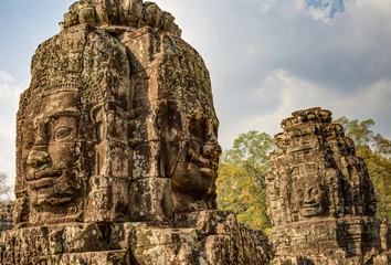 Fototapeta premium Bayon Khmer temple, Angkor Thom, Siem reap, Cambodia