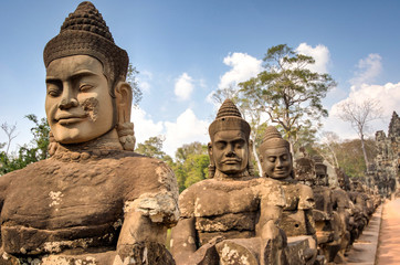 Fototapeta premium Angkor South Gate Wat temple, Siem Reap, Cambodia
