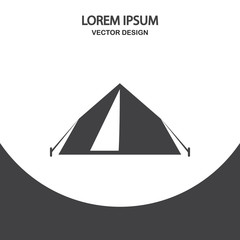 Fototapeta premium Travel tent icon on the background