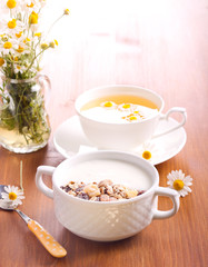 Muesli mix with yogurt