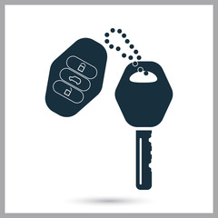 Car key icon on the background