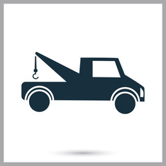 Tow truck icon on the background