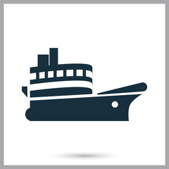 Ship icon on the background