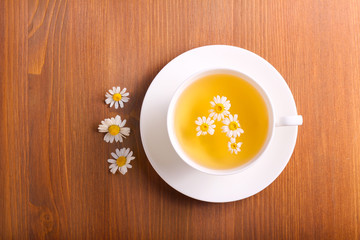 Chamomile tea in a cup