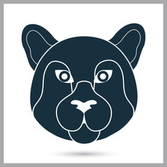 Panther icon on the background