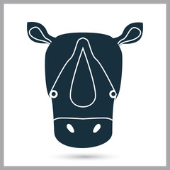 Rhino icon on the background