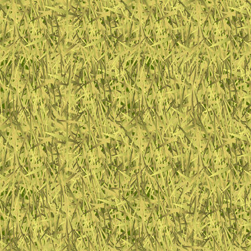 Withered grass camouflage seamless pattern