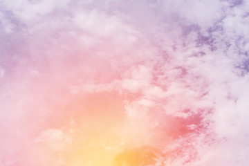 Fototapety  słońce i chmura w tle w pastelowym kolorze