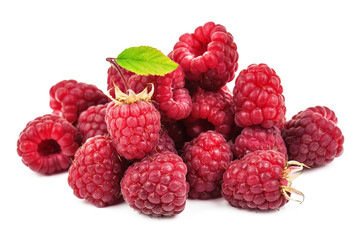 heap of sweet raspberry