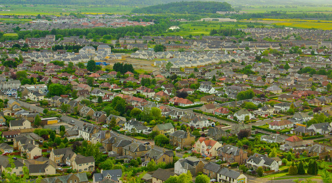 STIRLING, SCOTLAND - June, 2013:  Top view on residential quarte