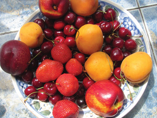 Good weather brings fruit on a plate
