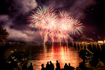 Fireworks on the lake