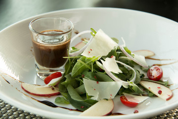 cheese and vegetable Salad on plate