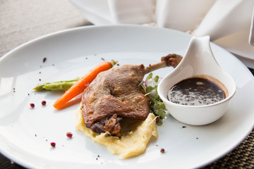 Gourmet fried Duck steak