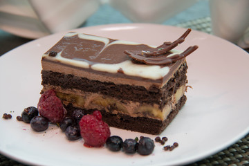 chocolate banana cake dessert