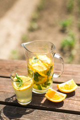 home orange lemonade with mint