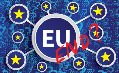 Fototapeta premium EU stars and symbols - Brexit
