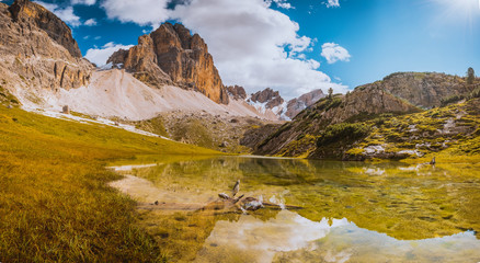 Fototapeta premium Dolomites Lake Mitteralplsee