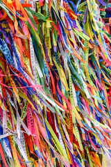 Ribbons of Our Lord of Bonfim tied the church of the same name bars in Salvador in Bahia