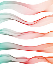 Collection of colorful wave Abstract ribbon background vector.