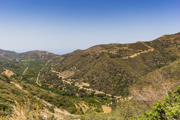 Fototapeta na wymiar The hills on the Crete