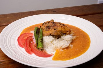 Chicken Stew with Rice, Okra and Tomatoes
