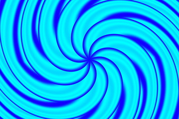 Illustration of a moving cyan and dark blue star