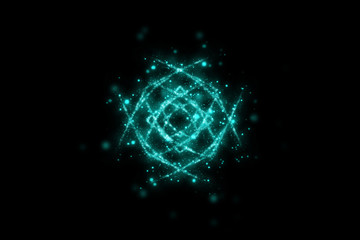 Sparkles Stars Aqua Blue