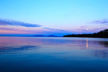 Sunset over Flathead Lake.