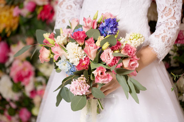 Wedding bouquet, bride flowers.