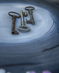 Three vintage keys 