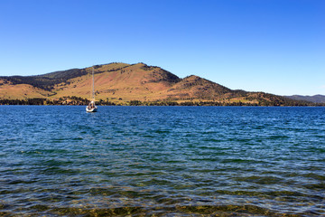 Sailboat on Flathead Lake.