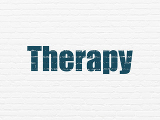 Healthcare concept: Therapy on wall background