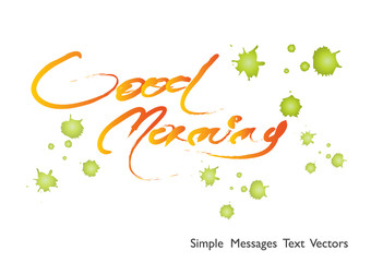 Good morning calligraphic inscription and hand-drawn with ink dr