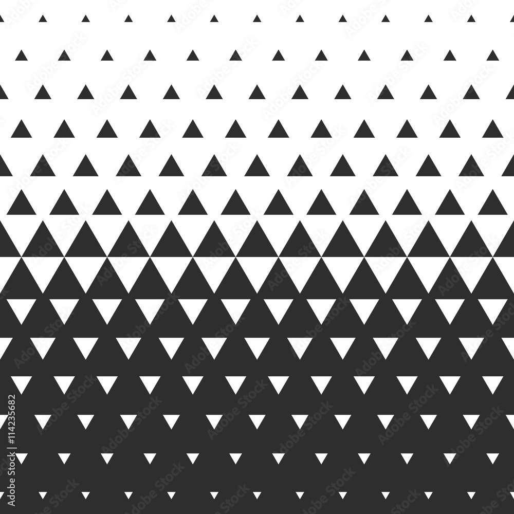 Aufkleber Vector halftone abstract transition triangular pattern wallpaper.