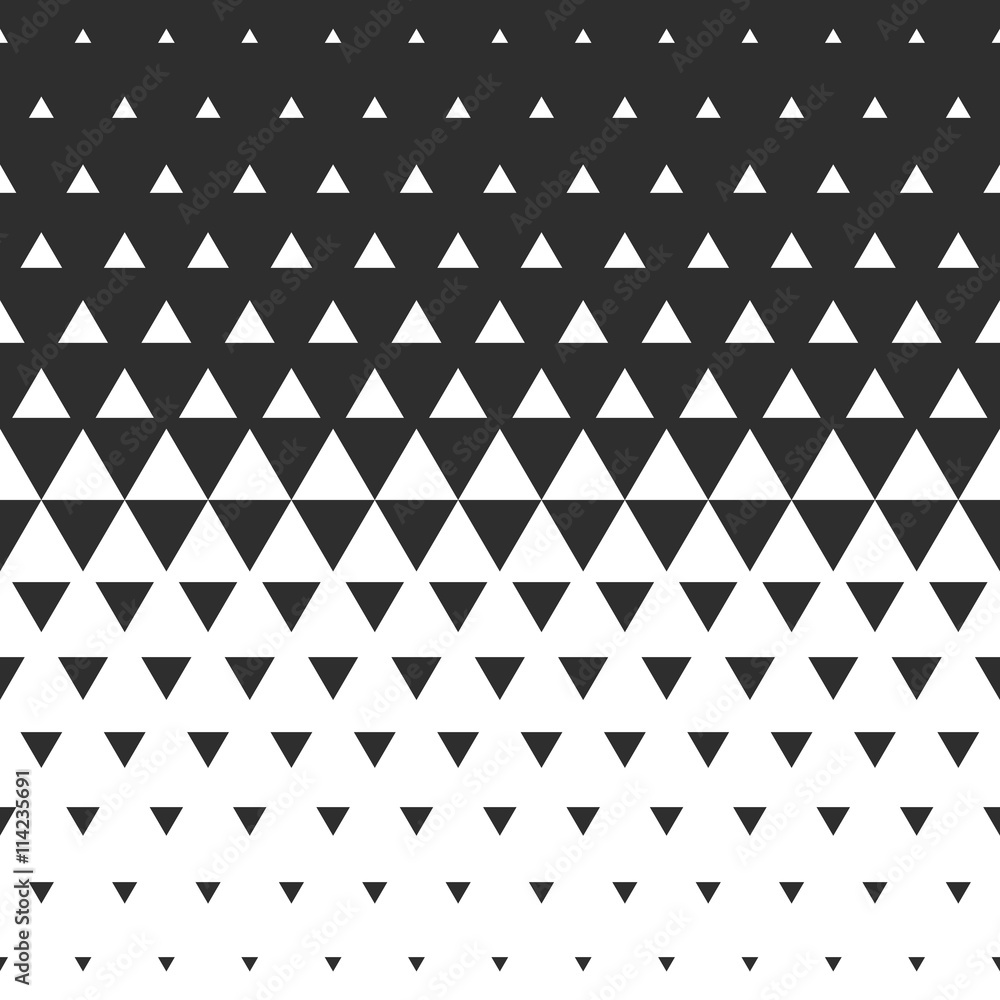 Aufkleber Vector halftone abstract transition triangular pattern wallpaper.