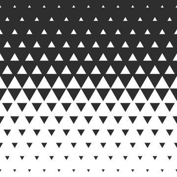 Vector halftone abstract transition triangular pattern wallpaper.